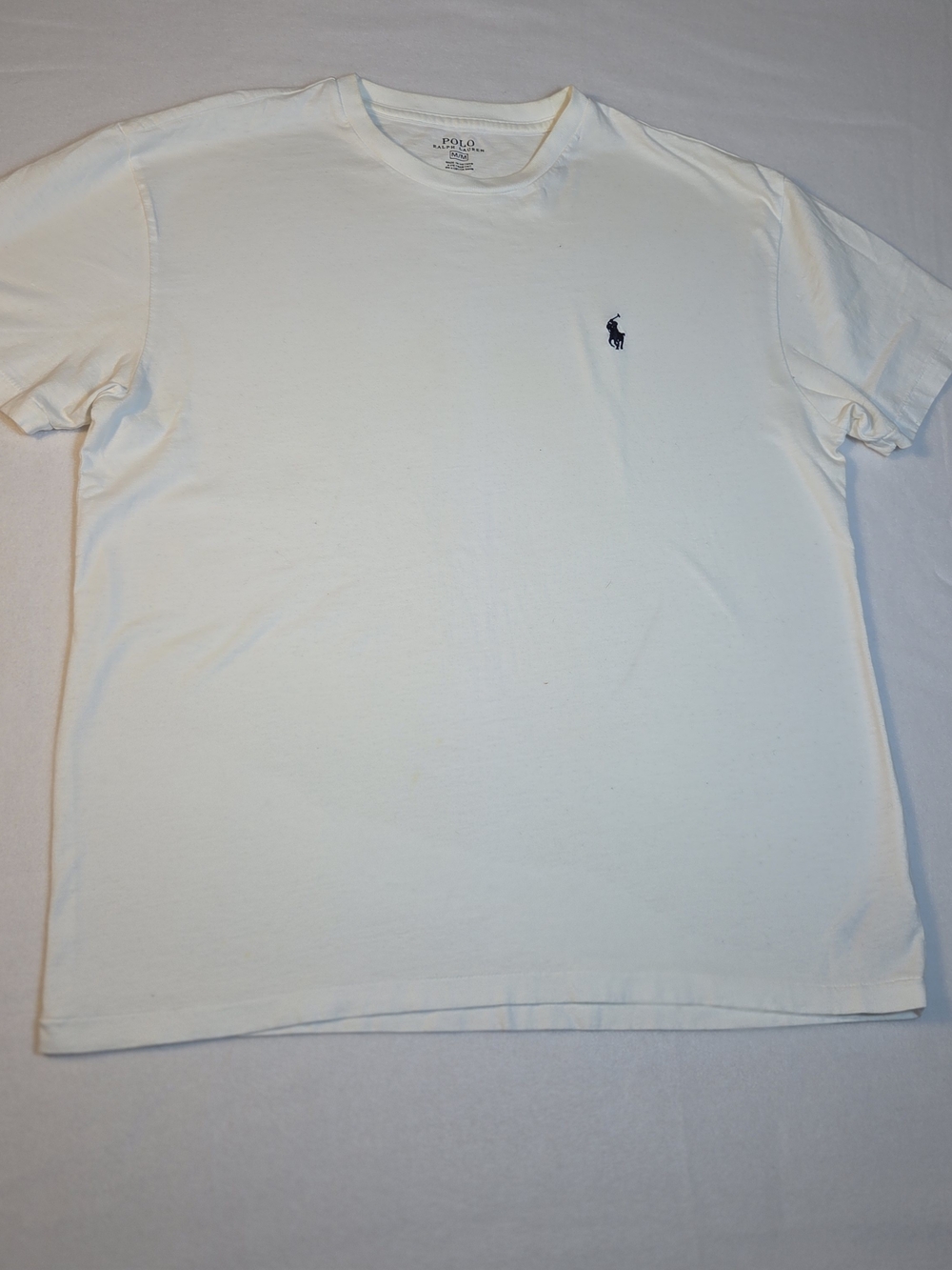 Polo by Ralph Lauren White Short Sleeve Crew Tee with Navy Pony